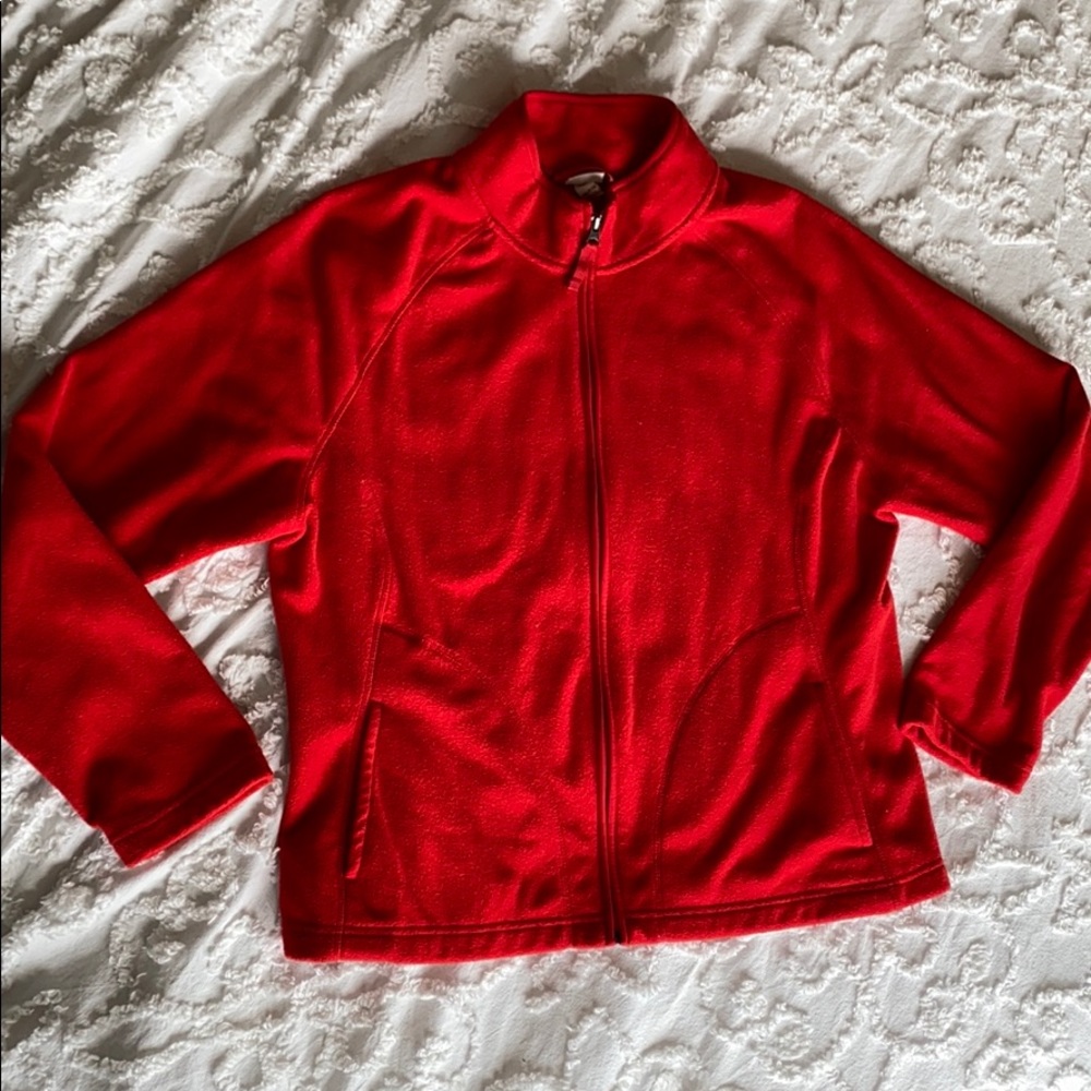 Merona, red fleece jacket